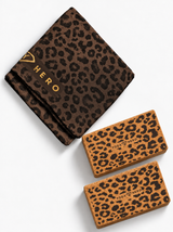 Yoga Reise Set Brown Leopard Gold