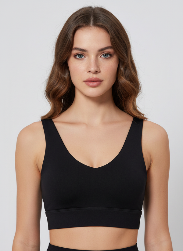 Black Braided Sports Bra
