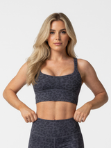 Brassière de sport Leopard Bleu foncé