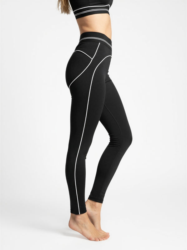 Leggings Contrast Heartline - Schwarz