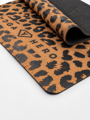Tapis de yoga en liège Leopard 4mm