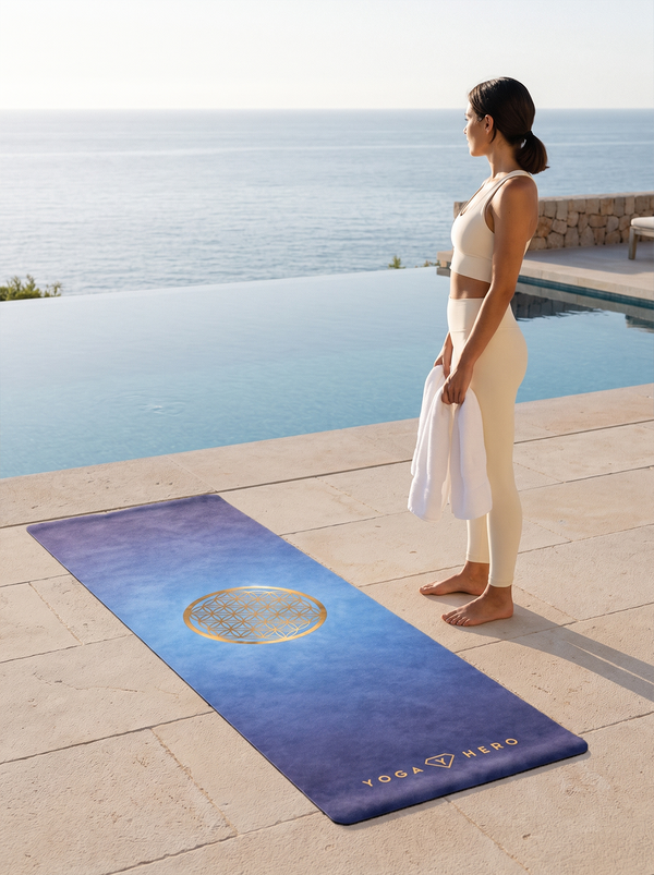 Yoga Reise Set Blue Flower of Life