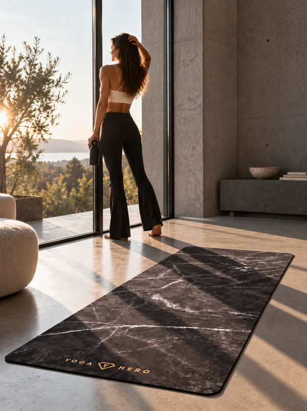 Tapis de yoga Black Marble Gold 4mm