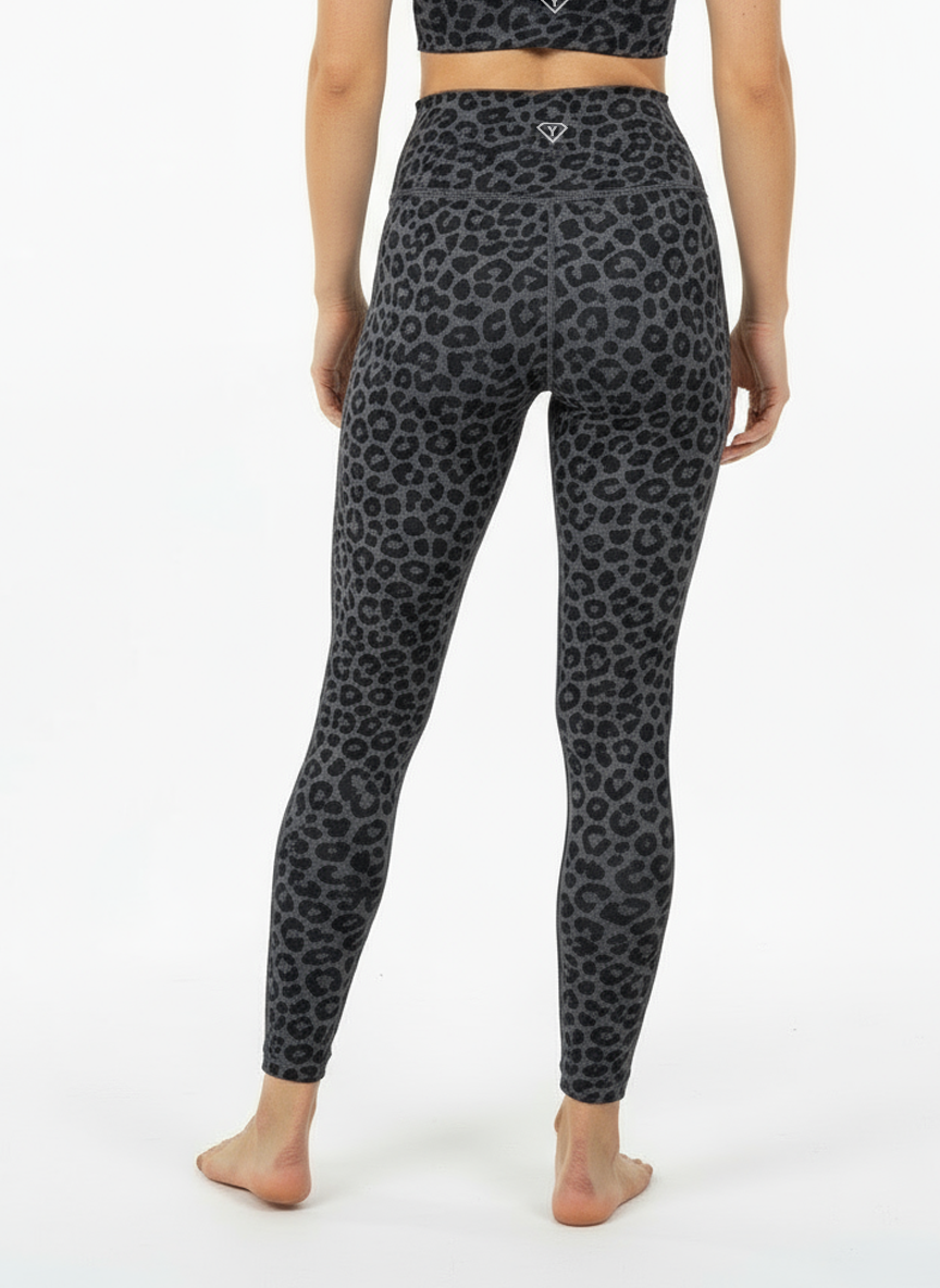 Leggings Leopard Grau