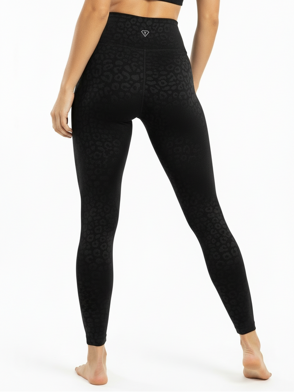 Leggings Leopard Schwarz