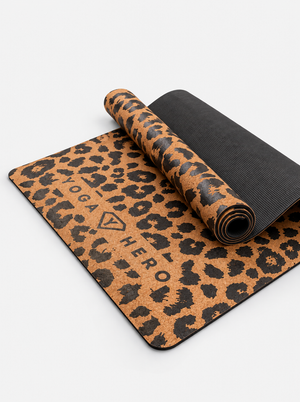 Tapis de yoga en liège Leopard 4mm