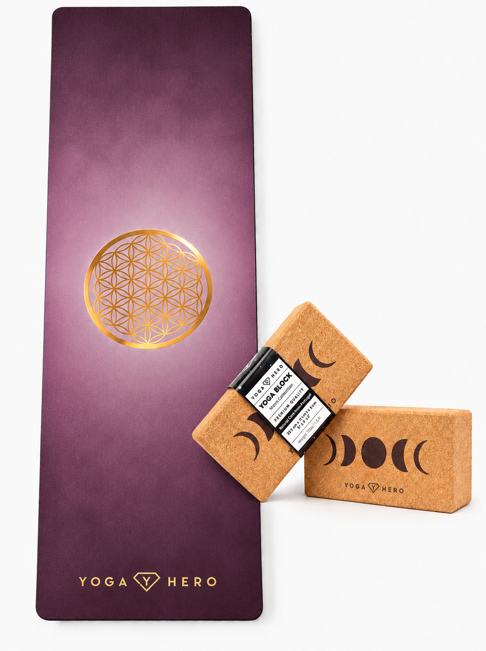 Yoga Classic Set Aubergine Flower of Life