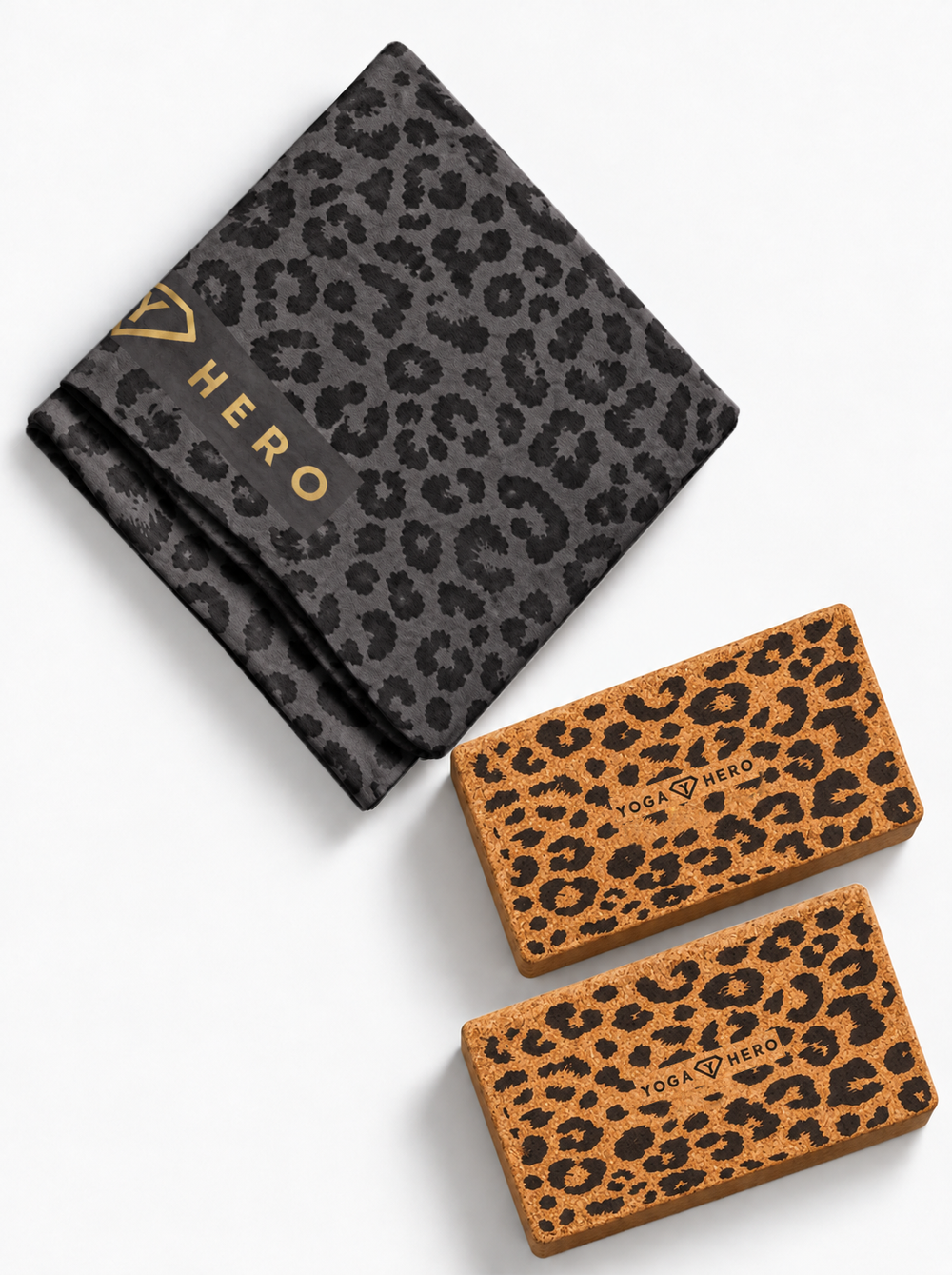 Ensemble de yoga voyage Leopard Gold