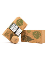 2 briques de yoga Jungle avec balle de massage