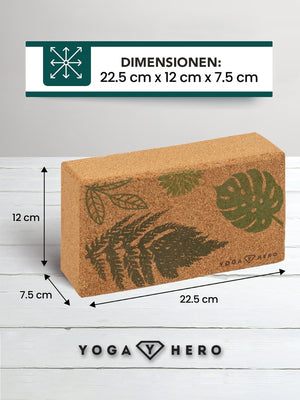 2 Yogablöcke Jungle mit Massage-Ball