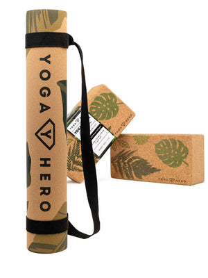 Yoga Kork Set Leaves