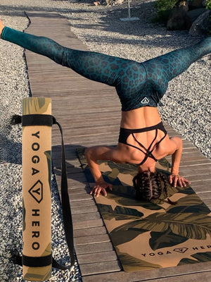 Cork yoga mat Leaves 4mm