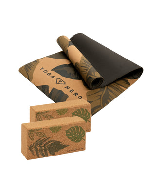 Yoga Kork Set Leaves