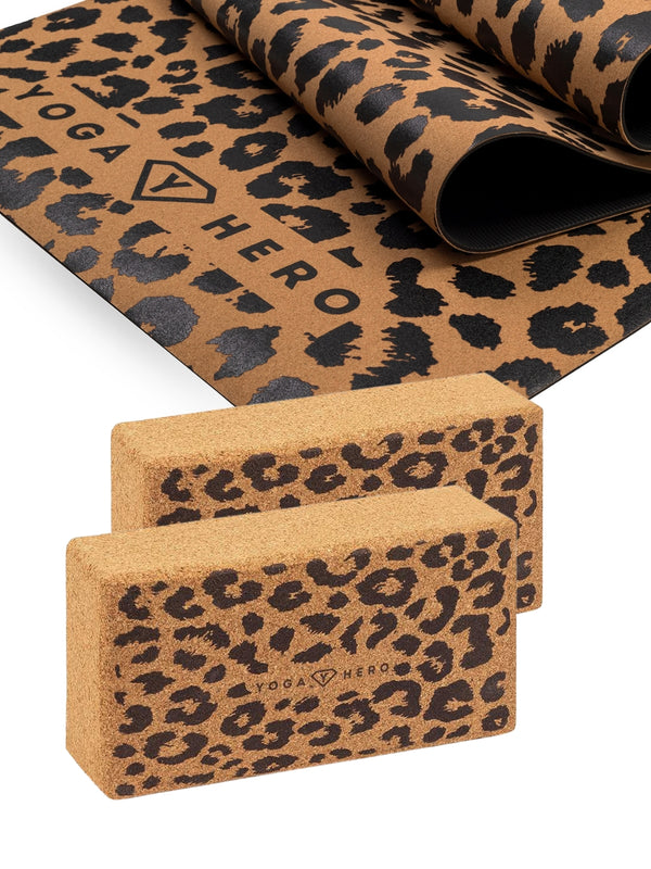 Yoga Kork Set Leopard