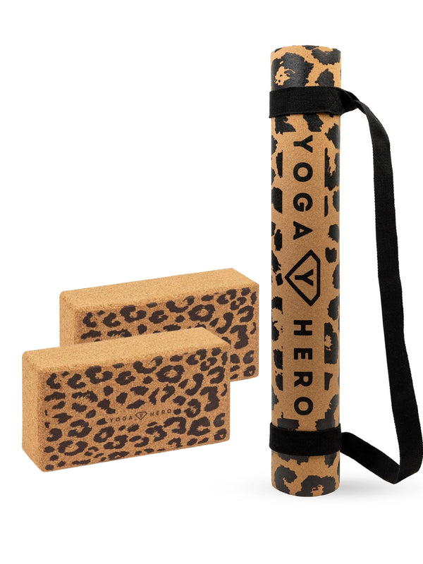 Yoga Kork Set Leopard