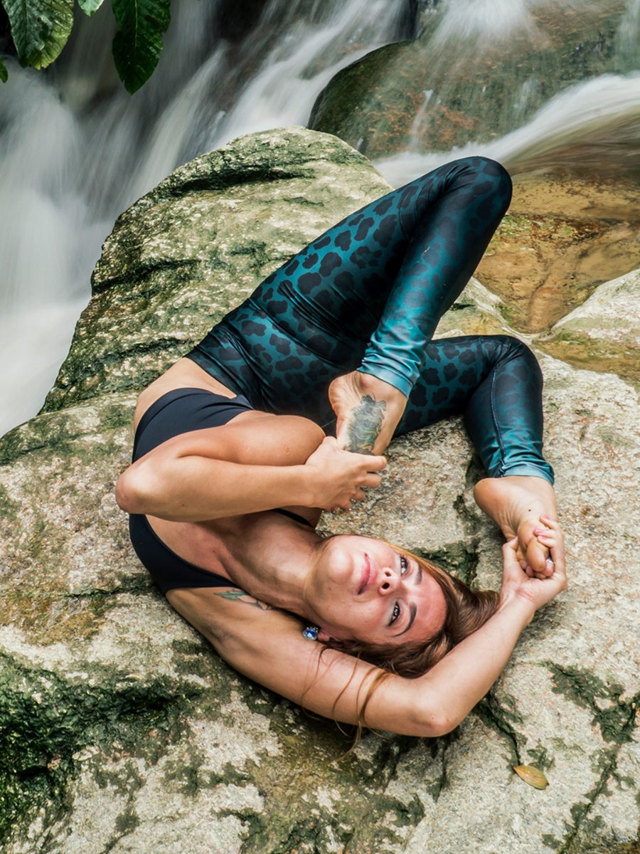 Leggings Green Leopard B-Stock