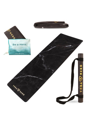 Reisematte Black Marble Gold 1mm
