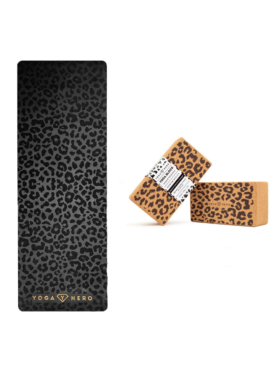 Yoga Reise-Set Leopard Gold