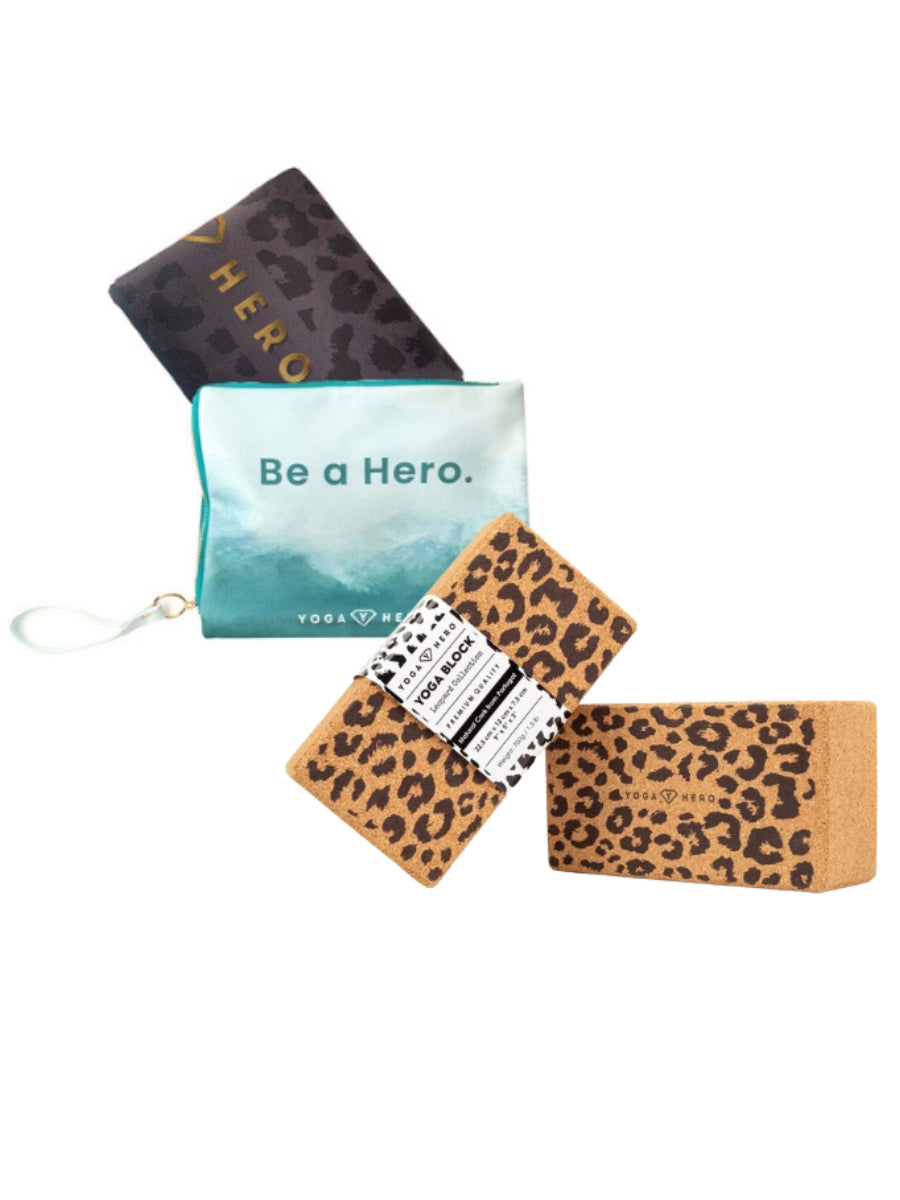 Yoga Reise-Set Leopard Gold