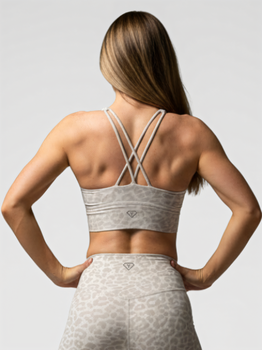 Sports Bra Leopard Light Grey