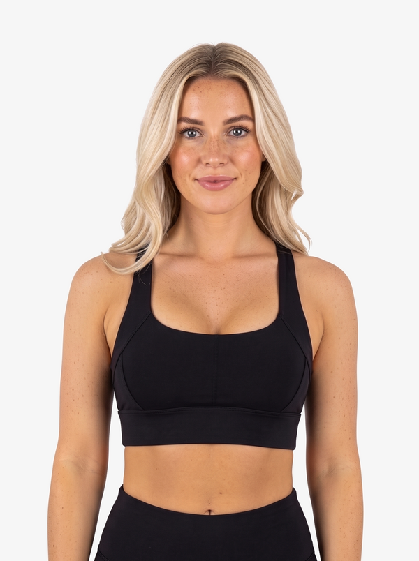Zen Cross Back Sports Bra Schwarz