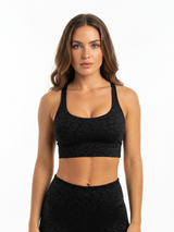 Sport-BH Leopard Schwarz