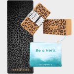 Ensemble de yoga voyage Leopard Gold